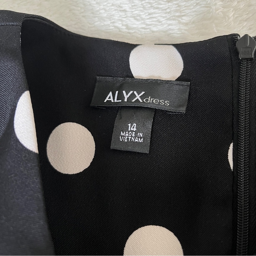 ALYX Polka Dot Dress Black and White Sleeveless Women’s Size 14 - Picture 3 of 9